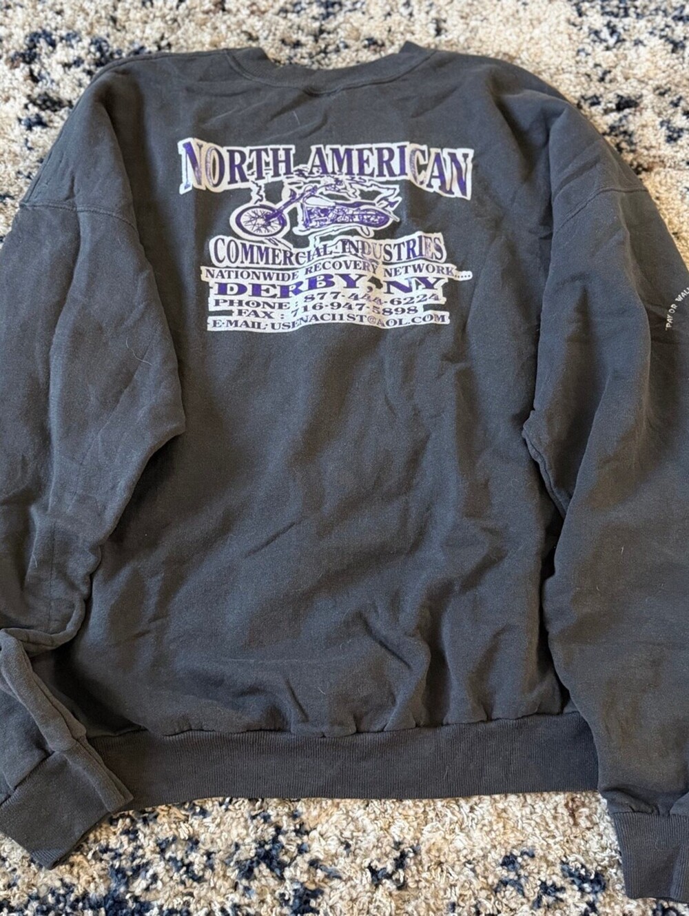 Vintage Hanes North American Biker Chopper Crewneck Sweatshirt XXL